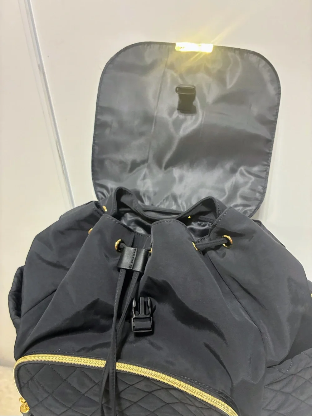 Casirena  cool quilted black diaper bag never been used NWOT